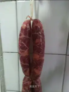 Homemade wide sausage