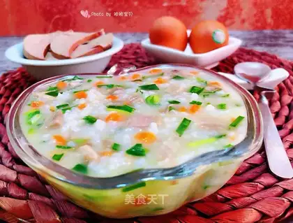 Porridge of pork-head broccoli