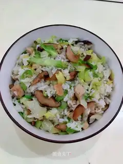 Meatloaf mushroom fried rice