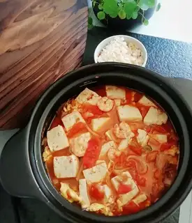 Shrimp tofu pot