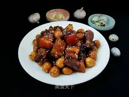 Red roast quail eggs