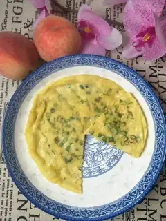Onion rice omelet