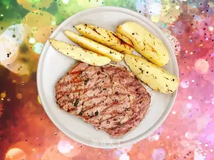 A tasting steak