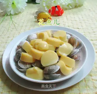 Sakura tofu evaporate clams