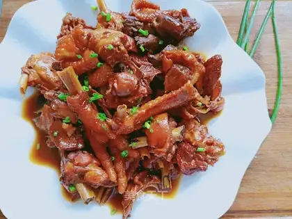 A red roasted chicken