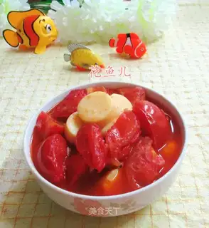 Tomatoes make cherry and tofu