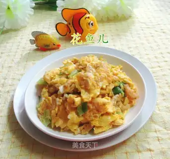 Onions open fried duck eggs