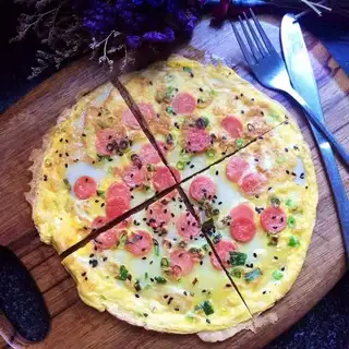 Ham sausage eggcake