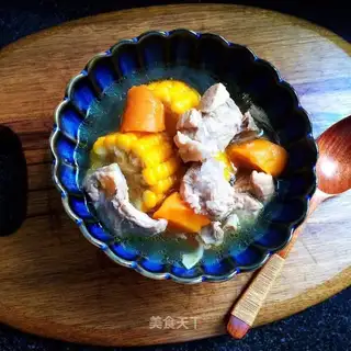 Carrot corn ribs soup