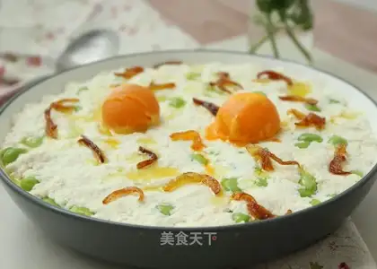 A duck egg with tofu