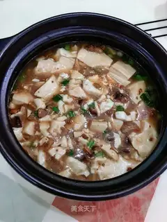 Tofu with mushroom sauce