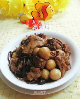 Tea mushrooms, quail roast