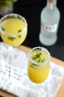 Peach and iced cocktails