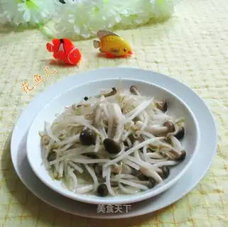 Crab mushrooms and sprouts