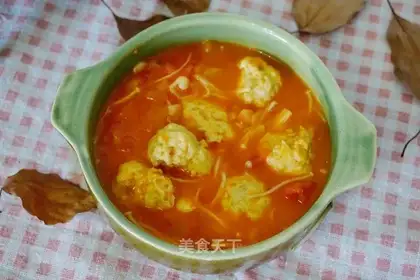 Tomato chicken balls