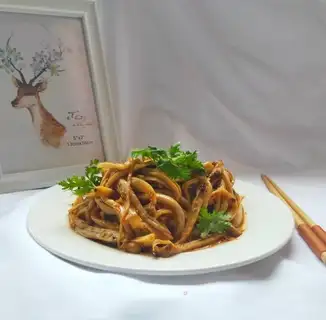 Apricot mushroom