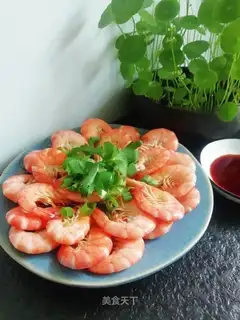 A boiled prawn