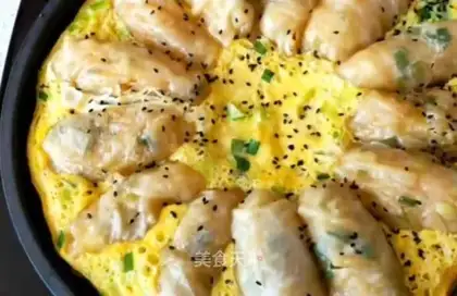 Five pink potato rolls