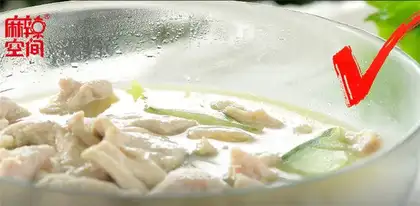 The cucumber meat soup