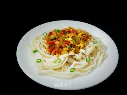 Tomato toad noodles