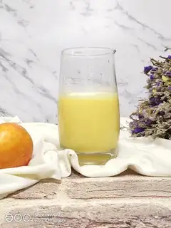 Sour cream peach juice