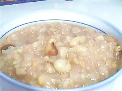 Healthy porridge, oatmeal, beans