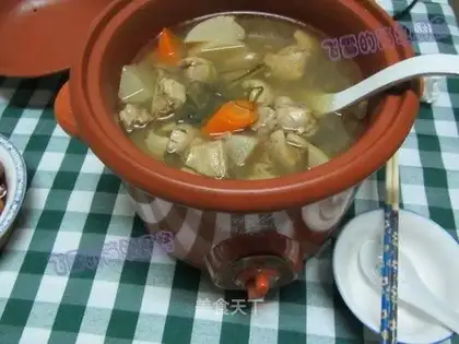 Duck stew with sour radish