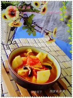 Beauty soup, tomato and cabbage soup