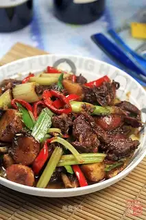 braised duck with potatoes