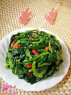 Sesame peanut spinach