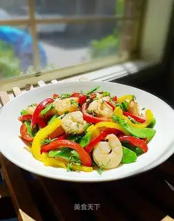 stir-fried shrimp and lotus beans