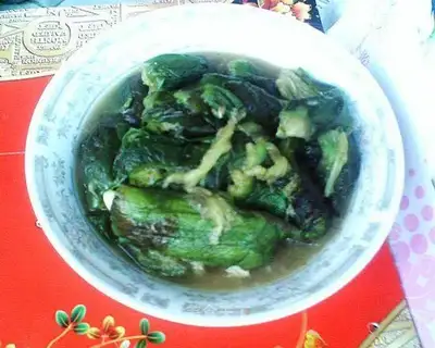 Home-cooked eggplant stewed
