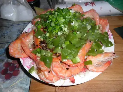 Steamed shrimp with vermicelli