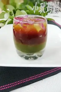 Three-color tea jelly