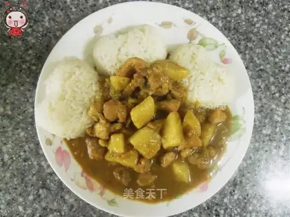 Curry chicken rice