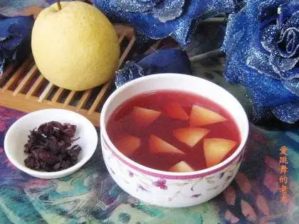 Roselle pear sago soup