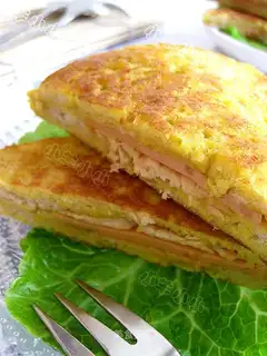 Chicken ham toast