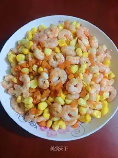 Carrot corn and shrimp