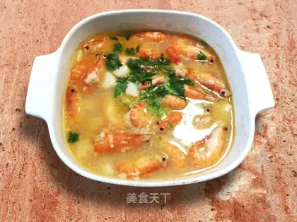 Cream garlic shrimp