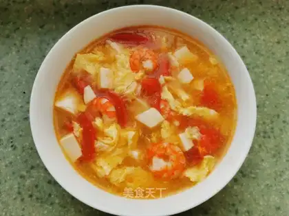 Fresh tofu soup