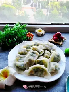Cream eggs and dumplings