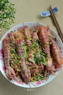 Shrimp in the steam