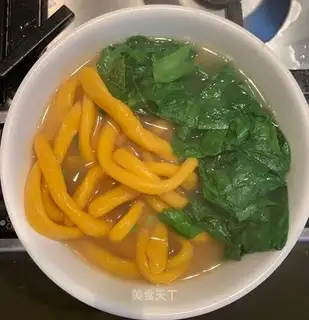 Homemade pumpkin noodles
