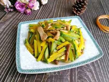 Pumpkin fried meat