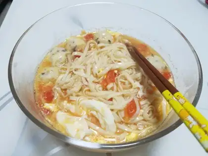 Cheese and fishballs