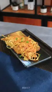 Fish cakes on trees