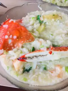 Pork crab shrimp congee