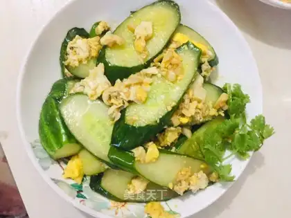 cucumber fried eggs
