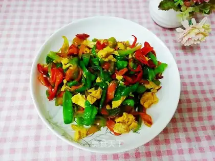 Duck eggs, red pepper