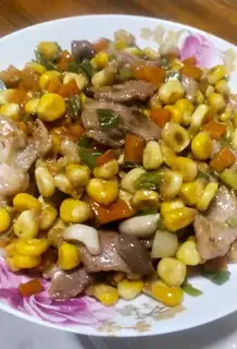 Skinned corn
